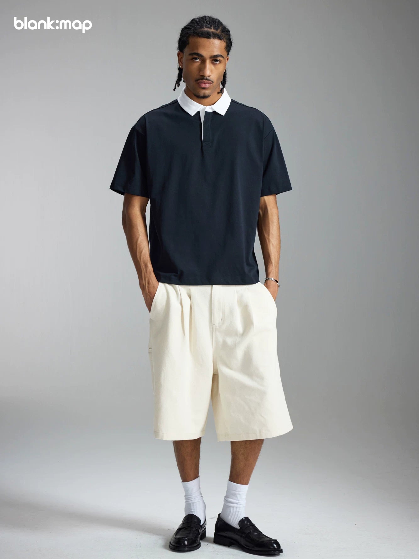 Blank Map Retro Cool Contrasting Tee
