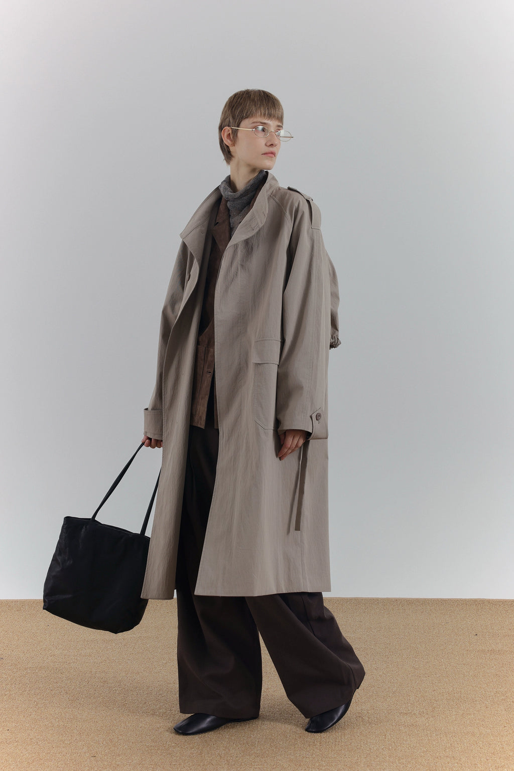 COLN Retro Premium Fake Two-piece Trench Coat