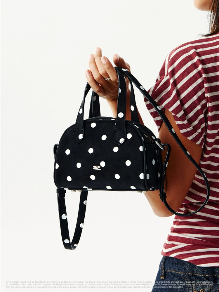 CryingCenter Polka Dot Boston Shoulder Crossbody Bag