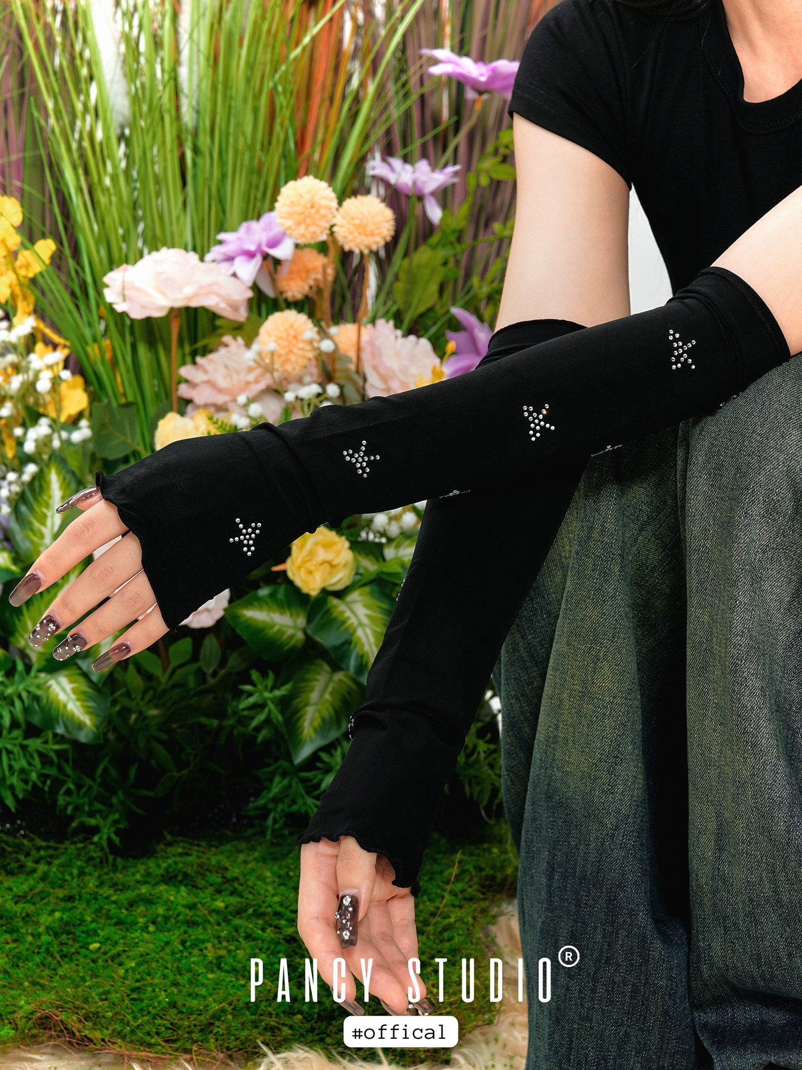 PANCY Cute Bow Ice Sleeve Anti-UV