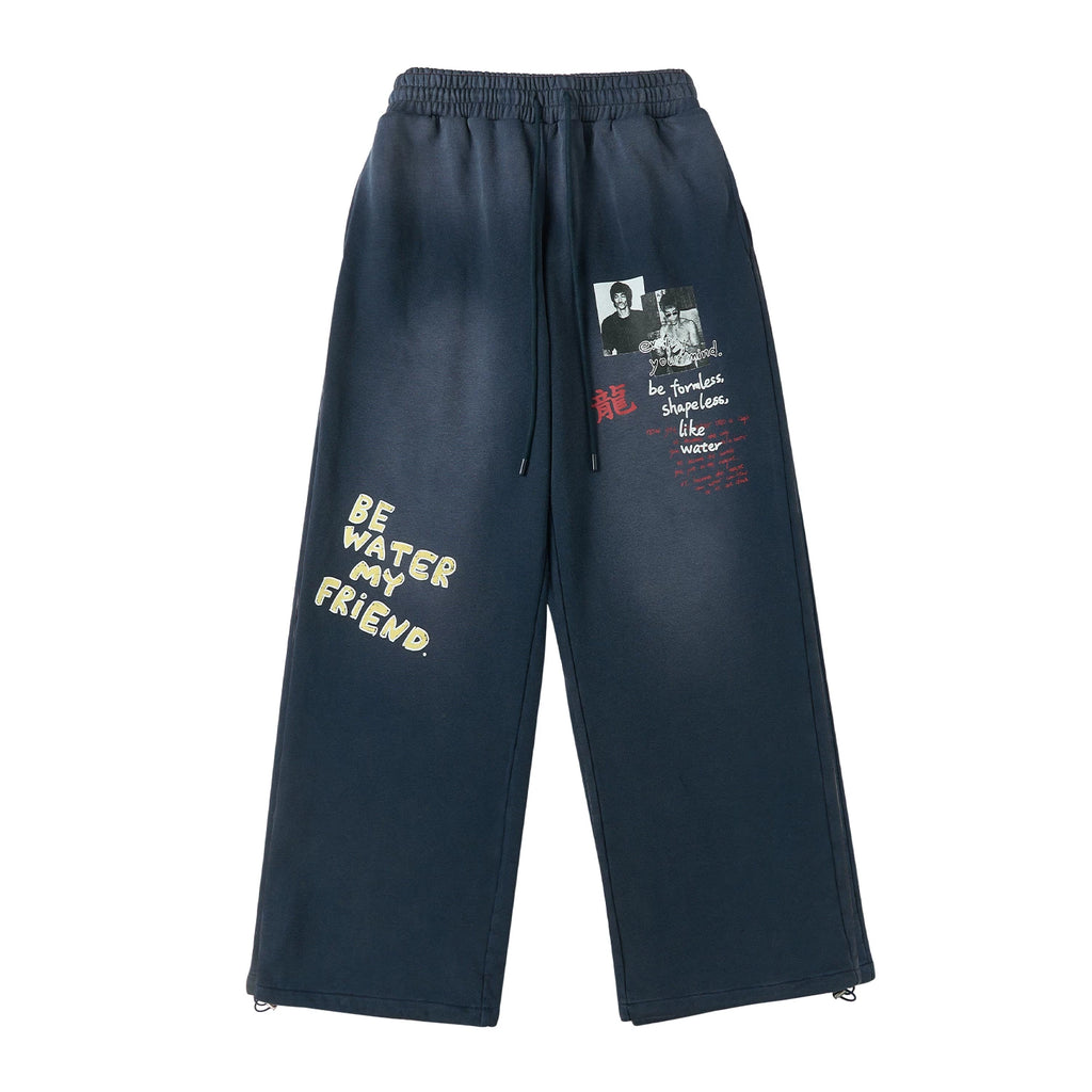 SAXGENWON Wide-leg Straight Sweatpants