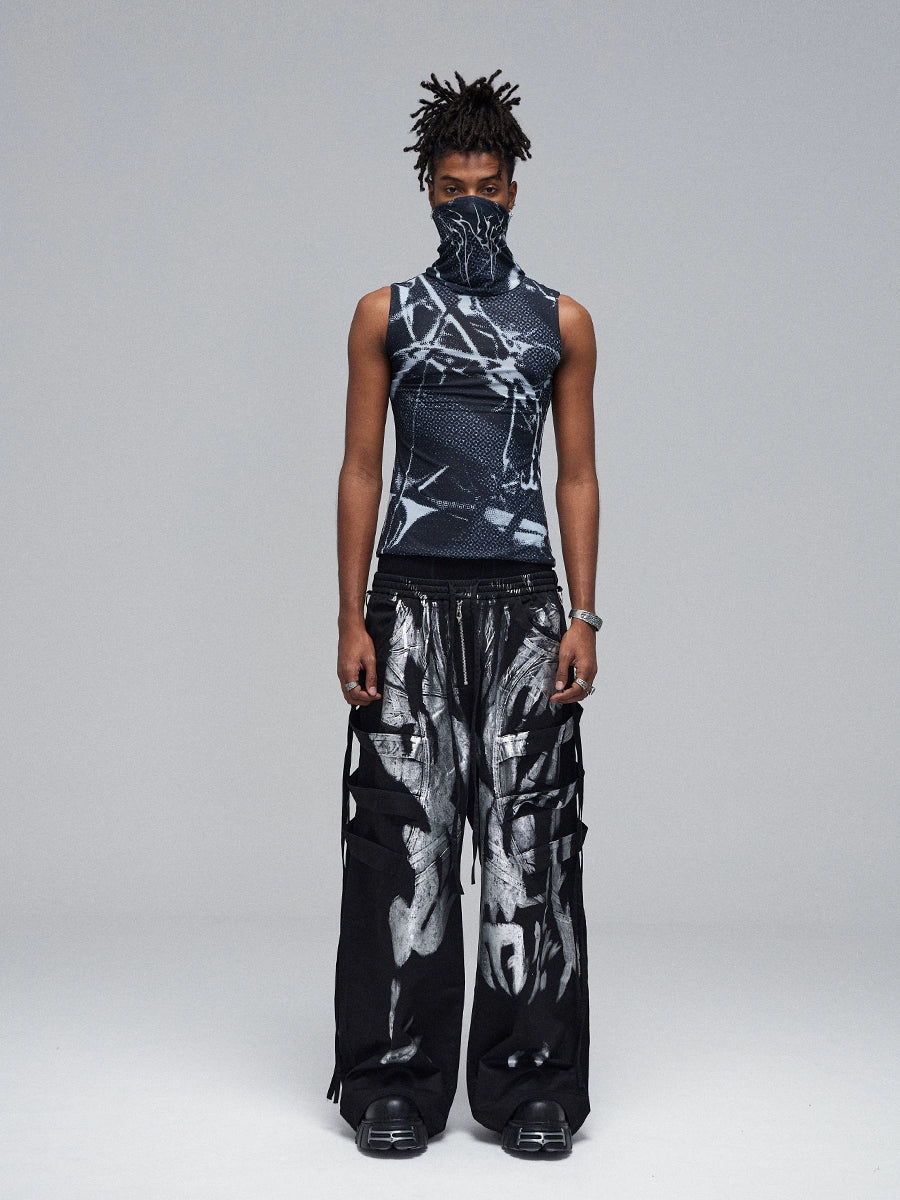 DND4DES Mesh Turtleneck Sleeveless Vest