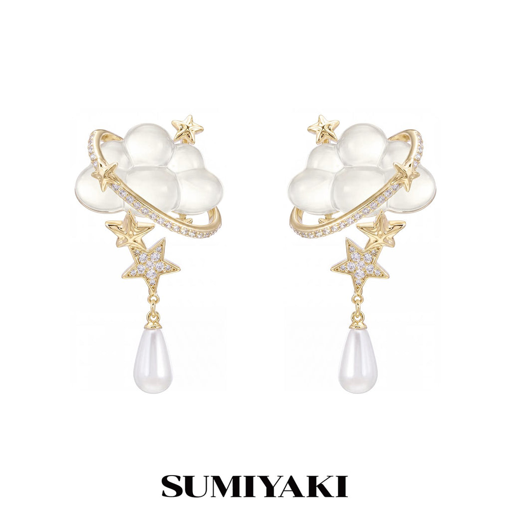 SUMIYAKI Temperament Diamond-encrusted Light Luxury Earrings