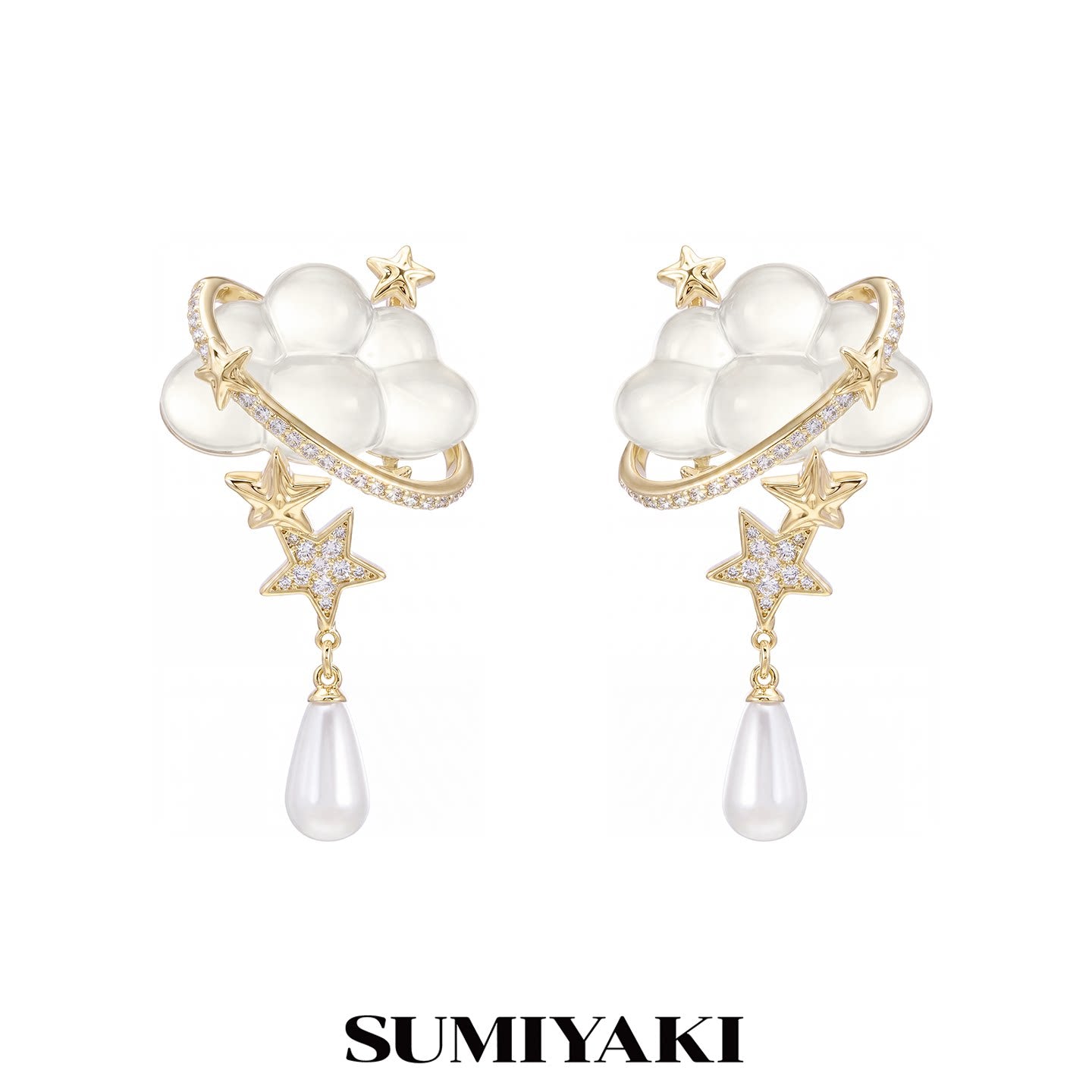 SUMIYAKI Temperament Diamond-encrusted Light Luxury Earrings