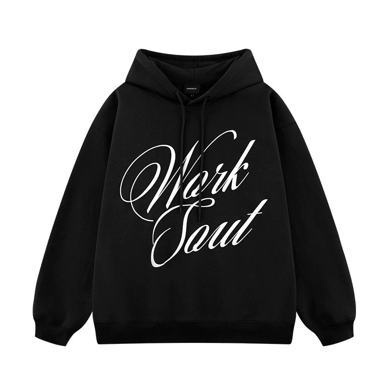 NICEBAD Flower LOGO Printed Hooded Sweater