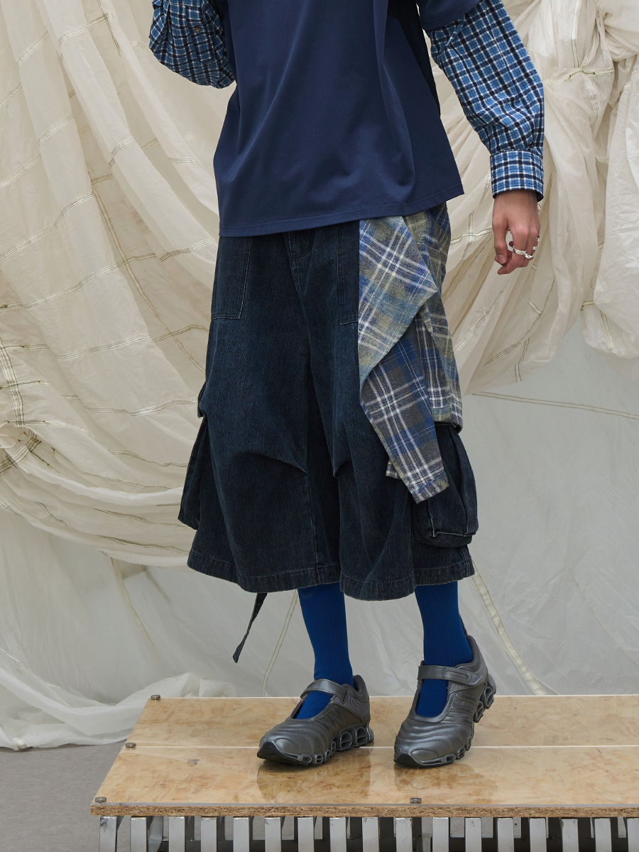 RELABEL Removable Fart Curtain Streamer Shorts