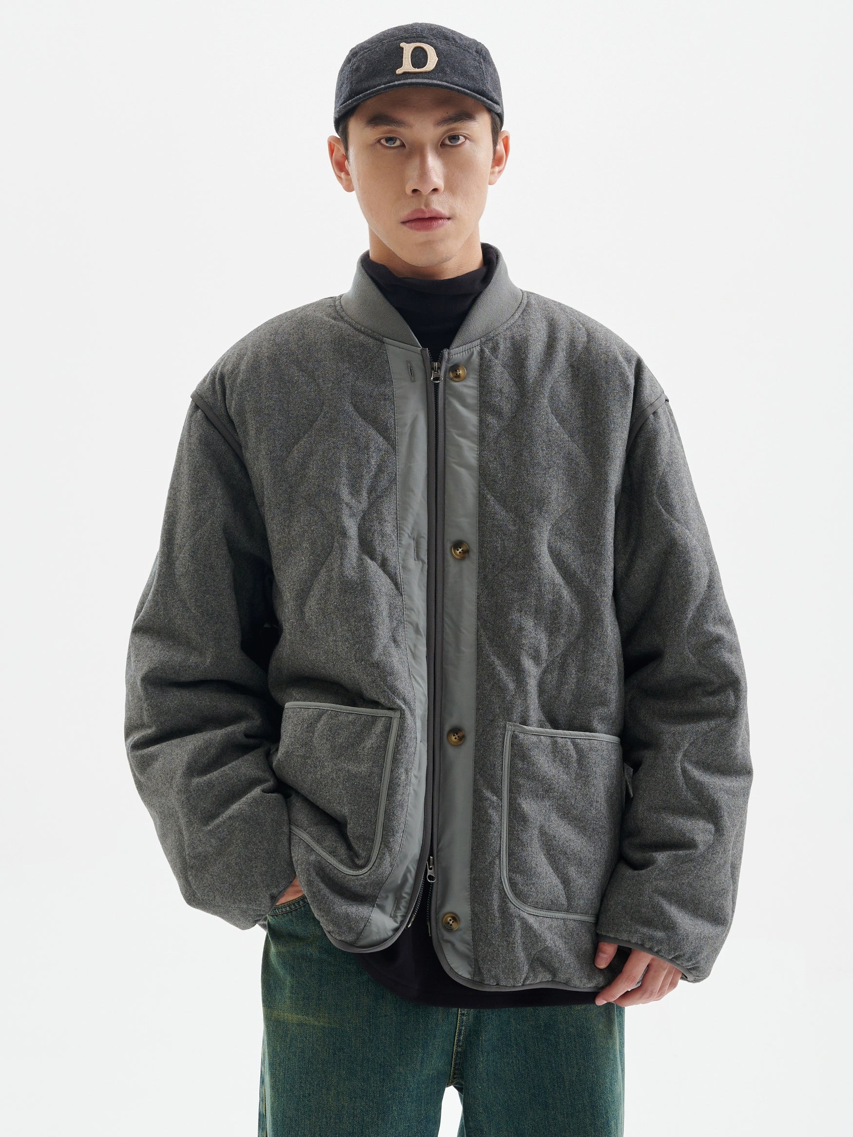 BUTTBILL Japanese woolen 3m Shirley quilting cotton rhombus graphene Jacket
