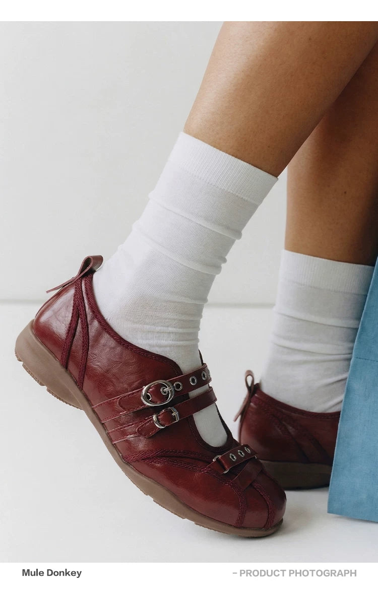 Donkey Retro Rivet Flat Shoes