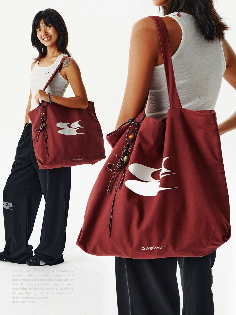 CryingCenter Commuter Large Capacity Canvas Bag