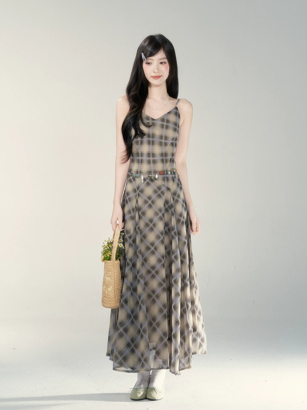 Wildberry Checked Suspender Dress