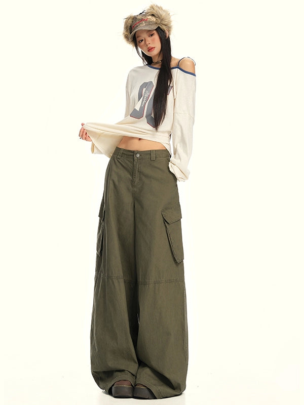KPSR Lazy High Waist Loose Wide Leg Pants
