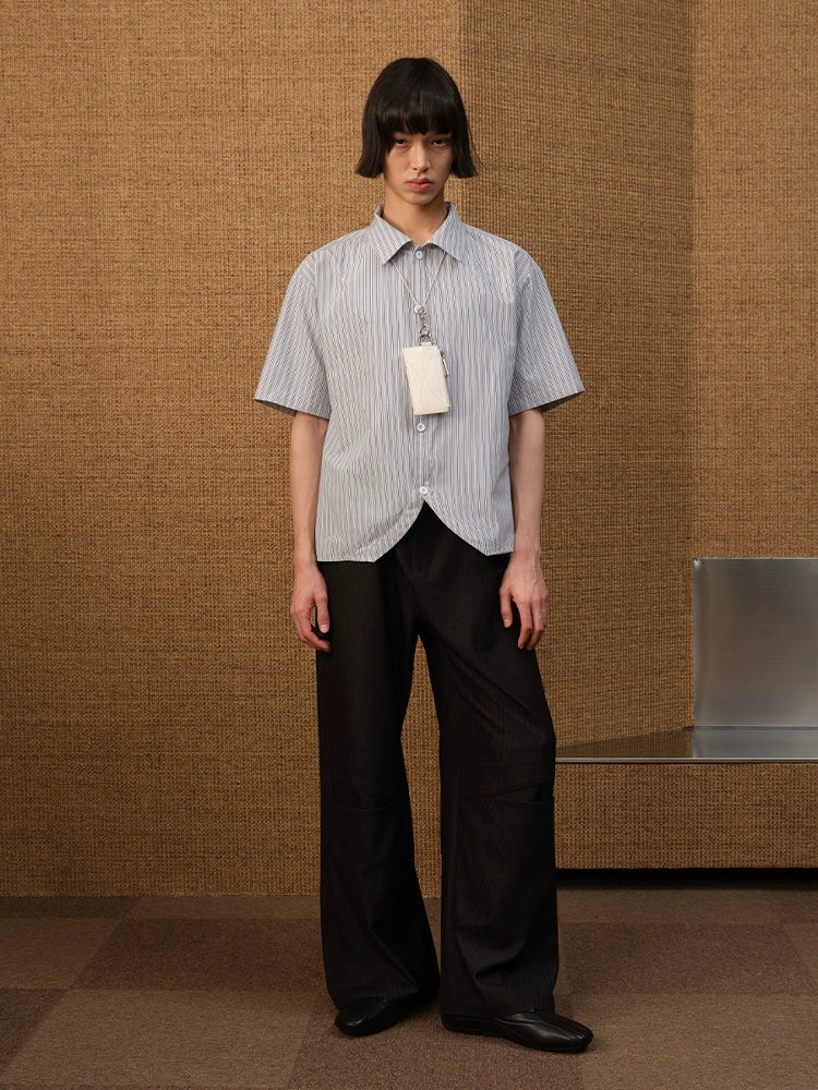 JCAESAR Arc Striped Short Sleeve Shirt