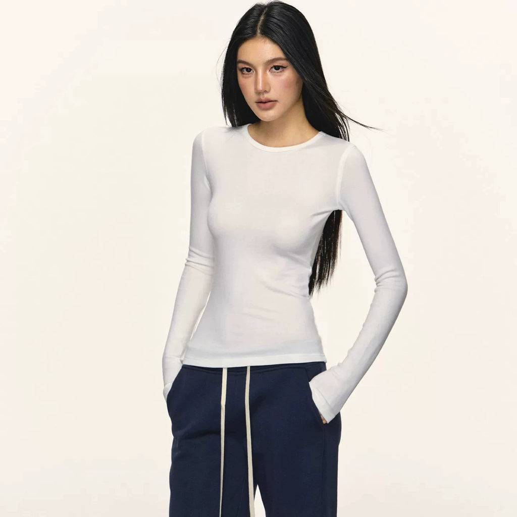 Anna Aneae Crewneck Slim Slim Long Sleeves
