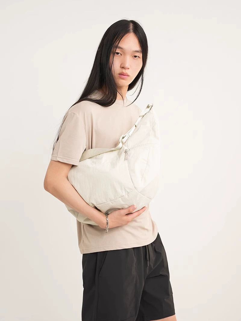 NO LOGO Oblique Span Bag Shoulder Bag Multi-pocket Commute