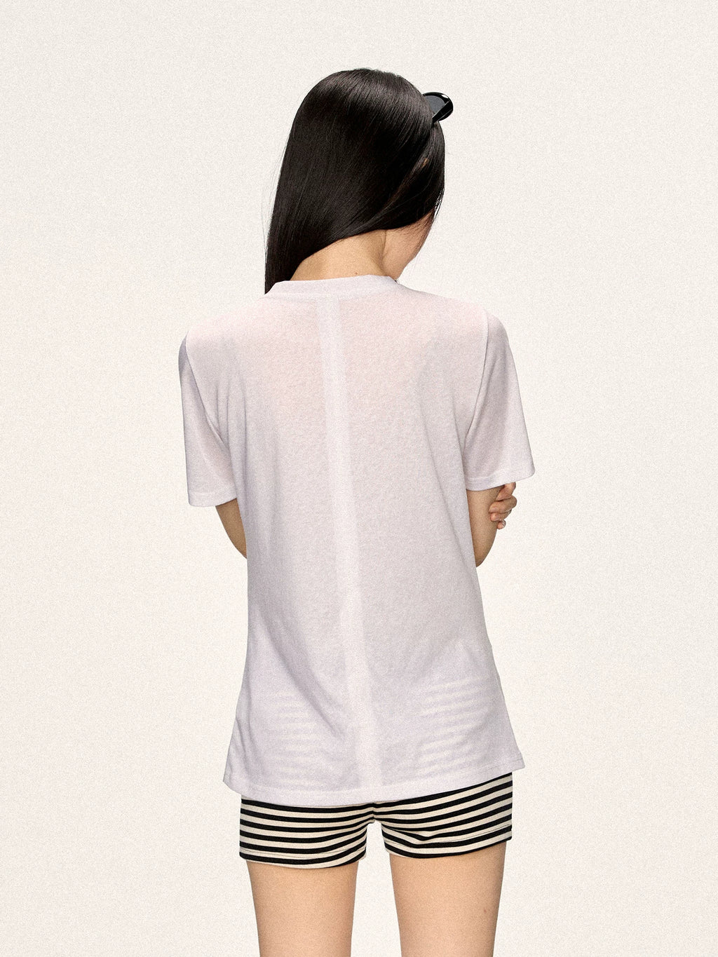 Cherry Melody Slack V Neck Loose Tee