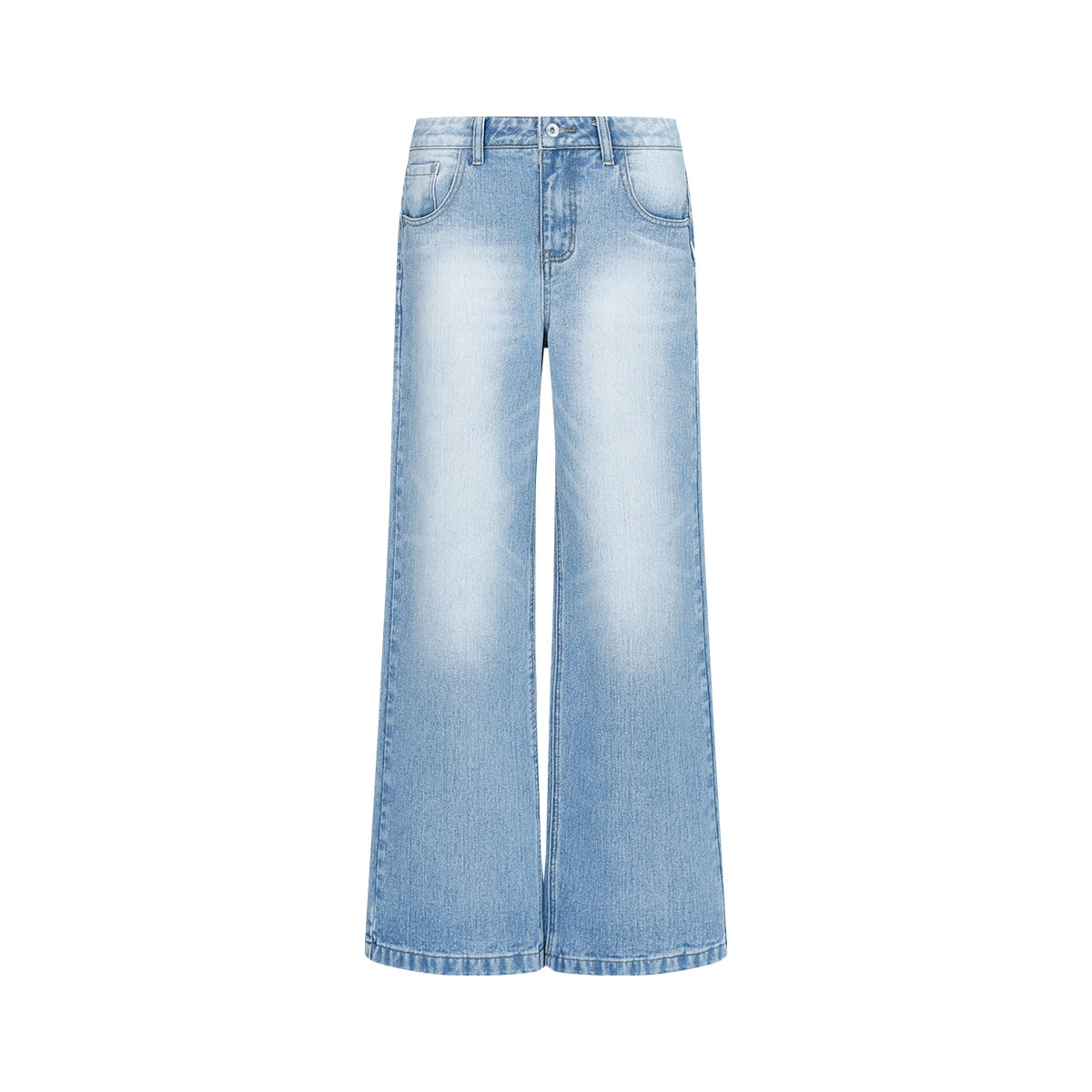 FUNKYFUN Straight Tube Made Old Ma Liu Mid-waist Denim Trousers