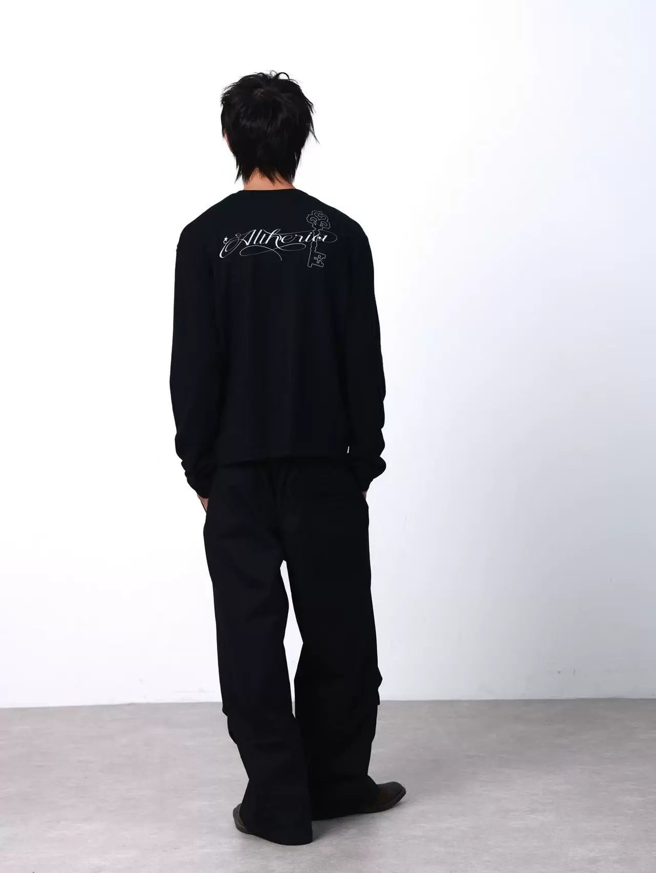 DETW Portrait Jiugongge Slogan Printed Sweater Knitted Sweater