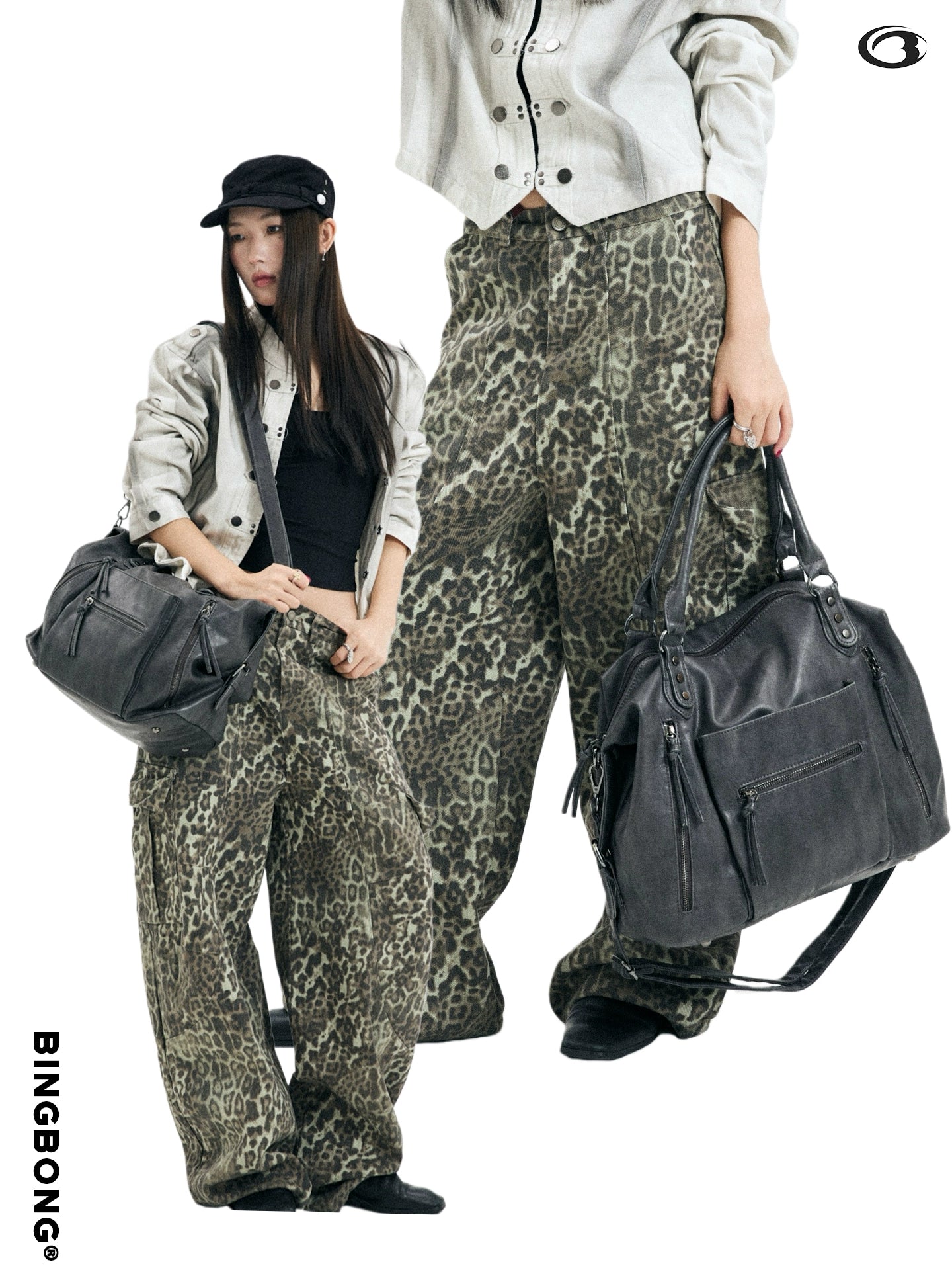 BINGBONG Retro Large Capacity Shoulder Messenger Bag