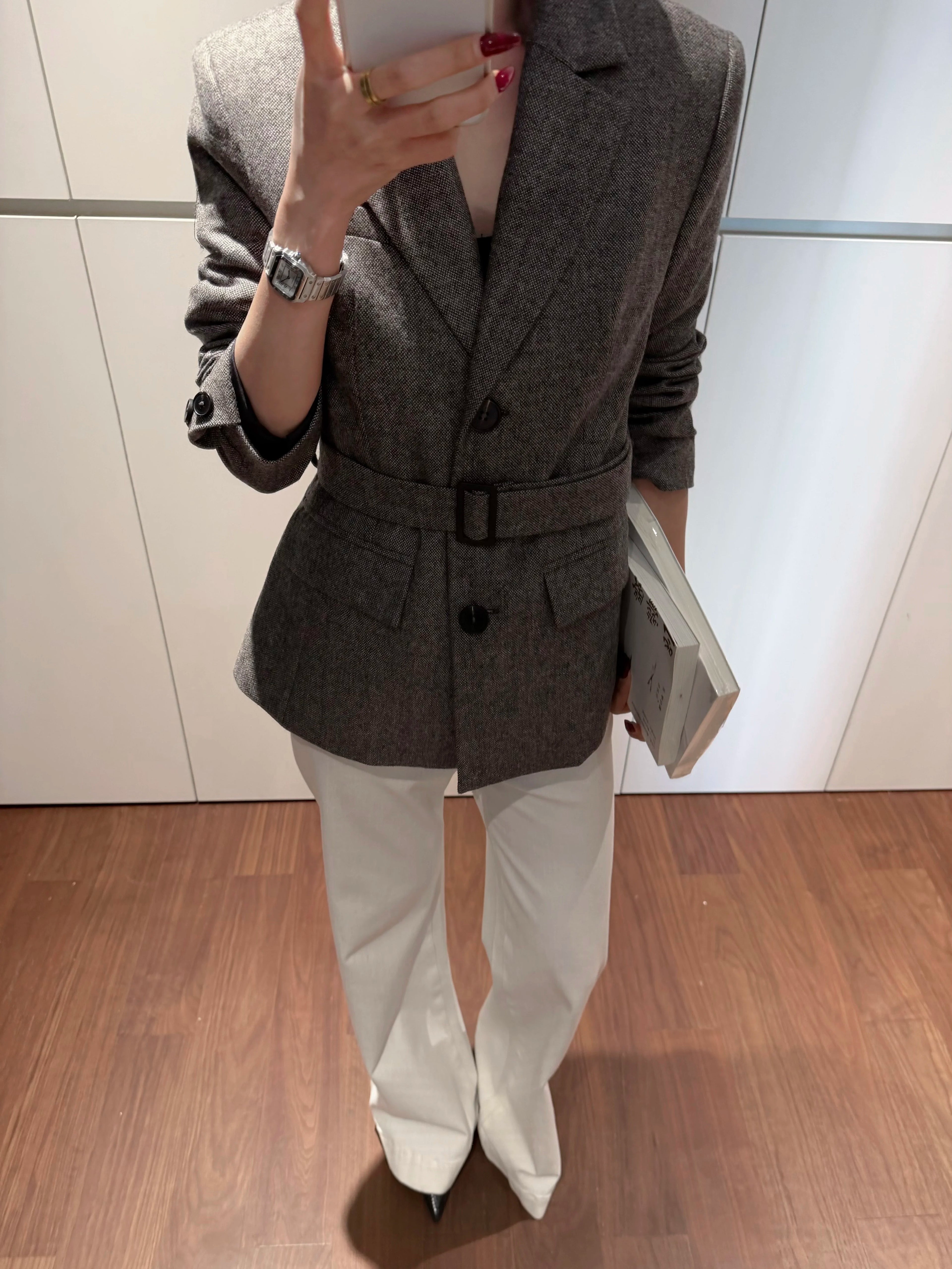 CHUYUQI Skinny Premium Cape Shawl Blazer