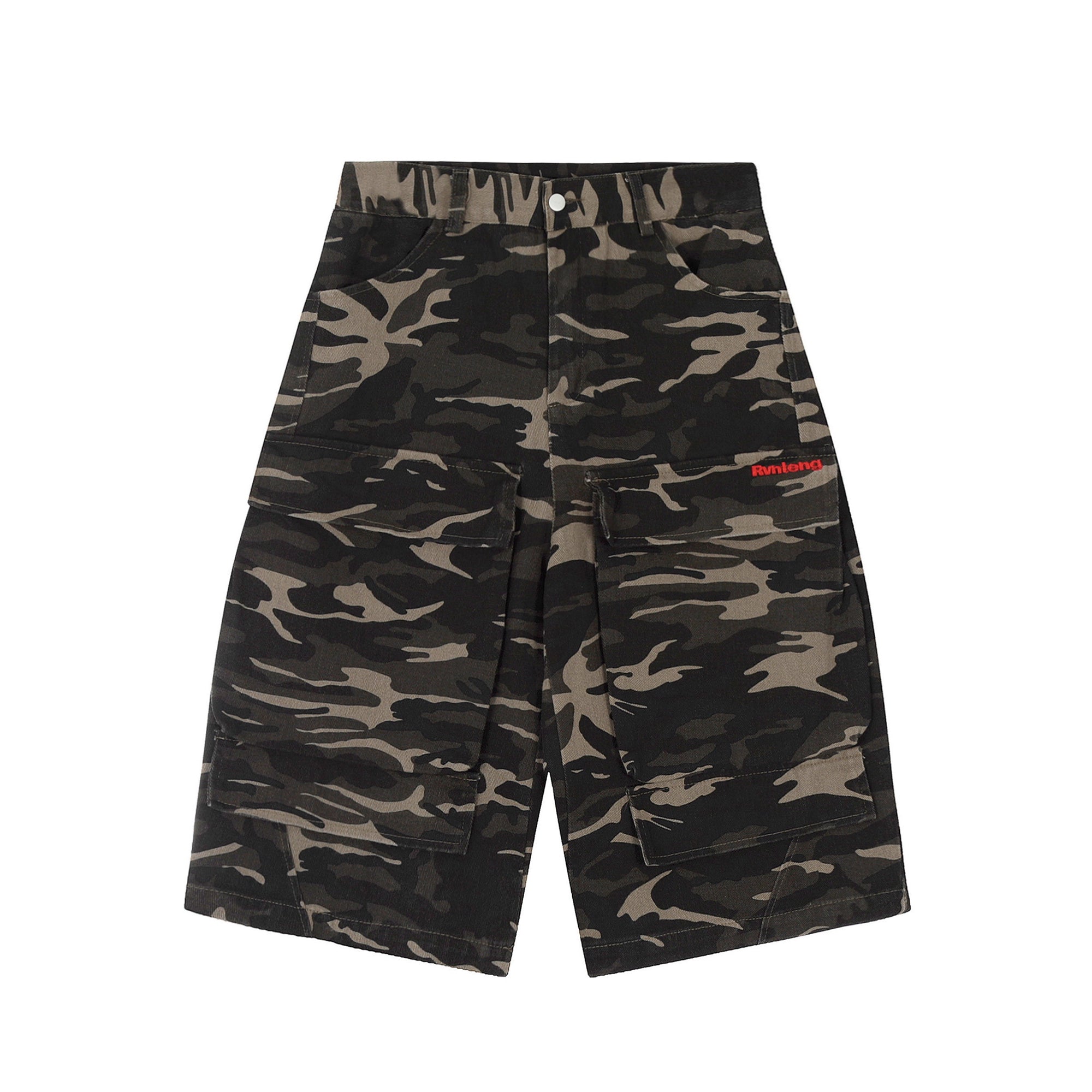 BLACKLISTS Camouflage Tooling Leg Scimitar Cropped Pants