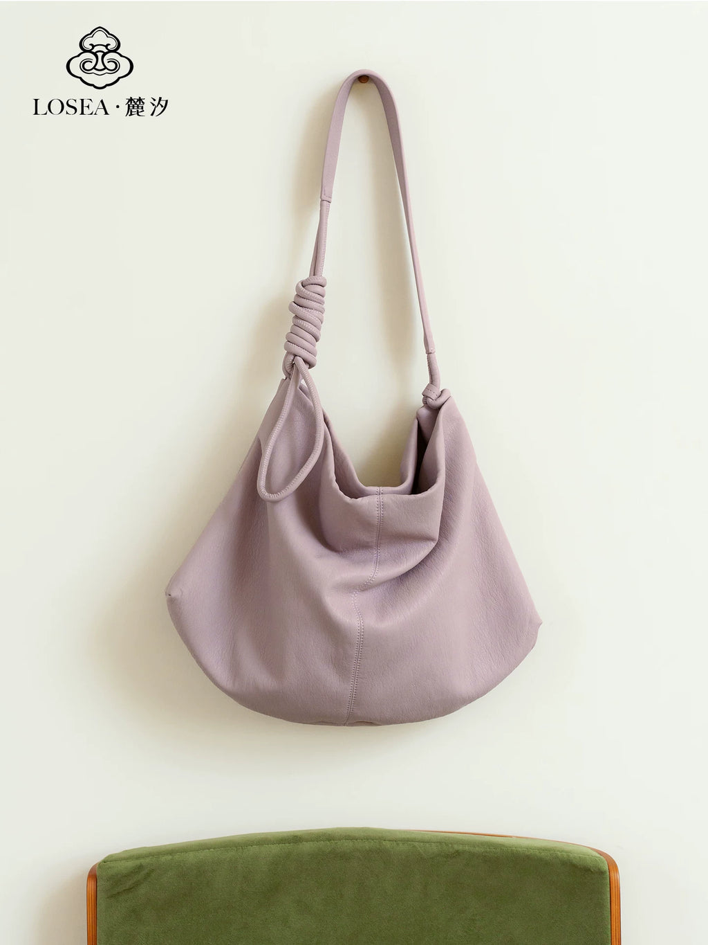 LOSEA Soft Leather Large Capacity Shoulder Bag