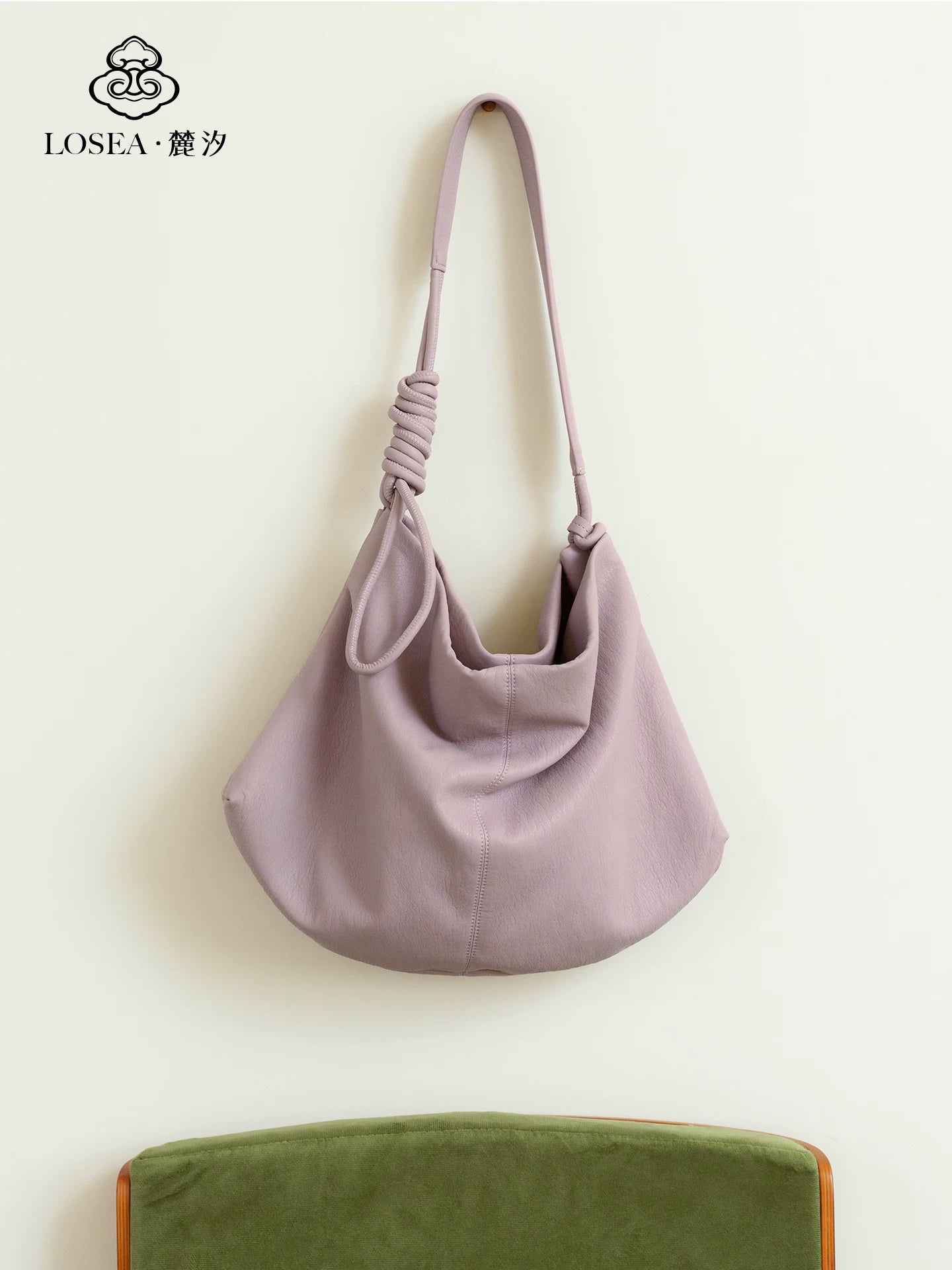 LOSEA Soft Leather Large Capacity Shoulder Bag