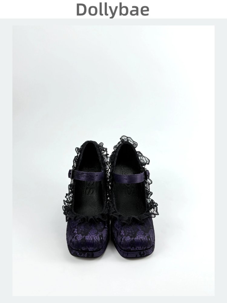 Dollybae Lace Thick Heels