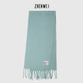 ZHENWEI Mohair Fringed Thick Big Scarf Shawl
