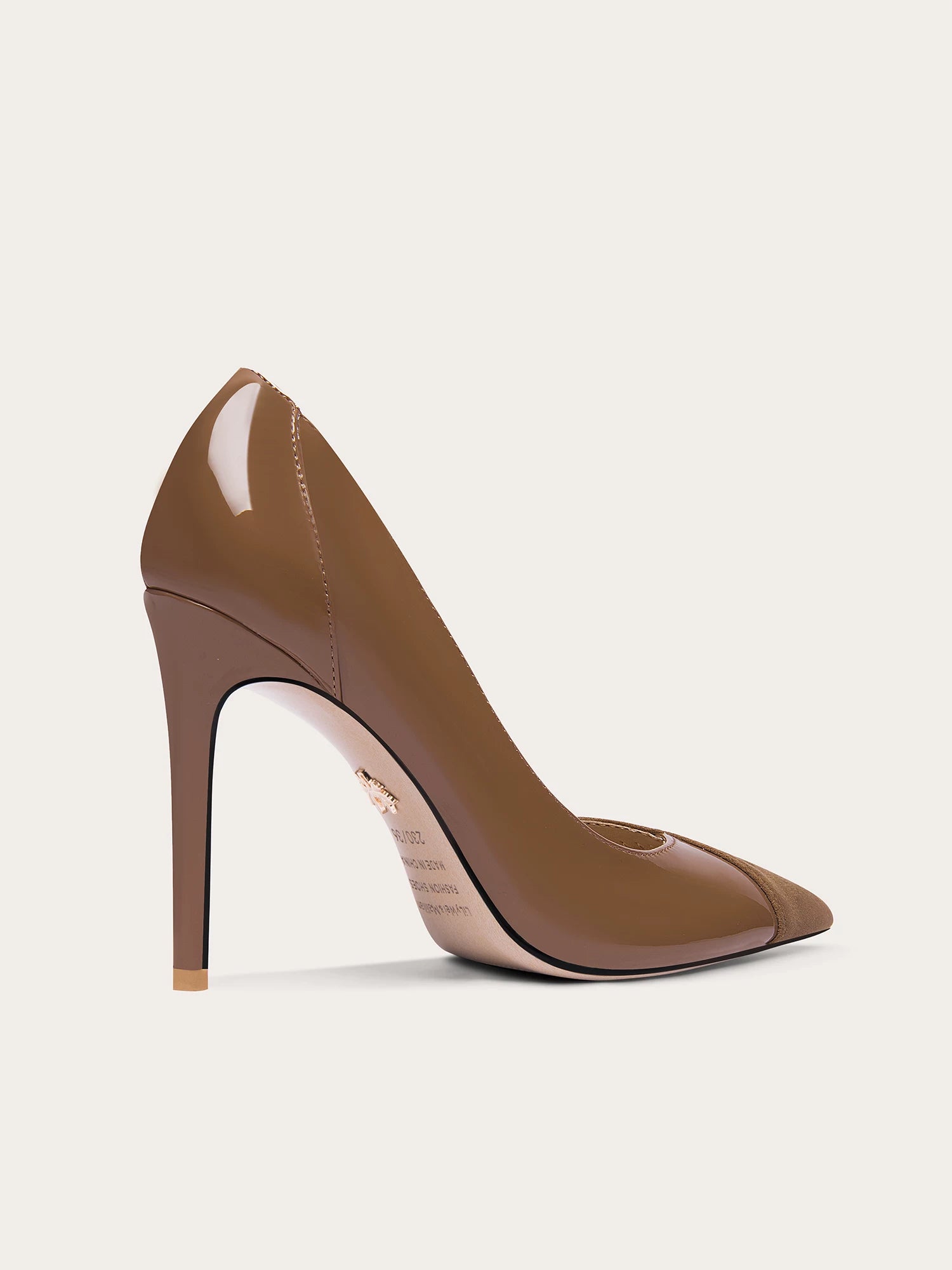 Lily Wei Color Matching Patent Leather High Heels