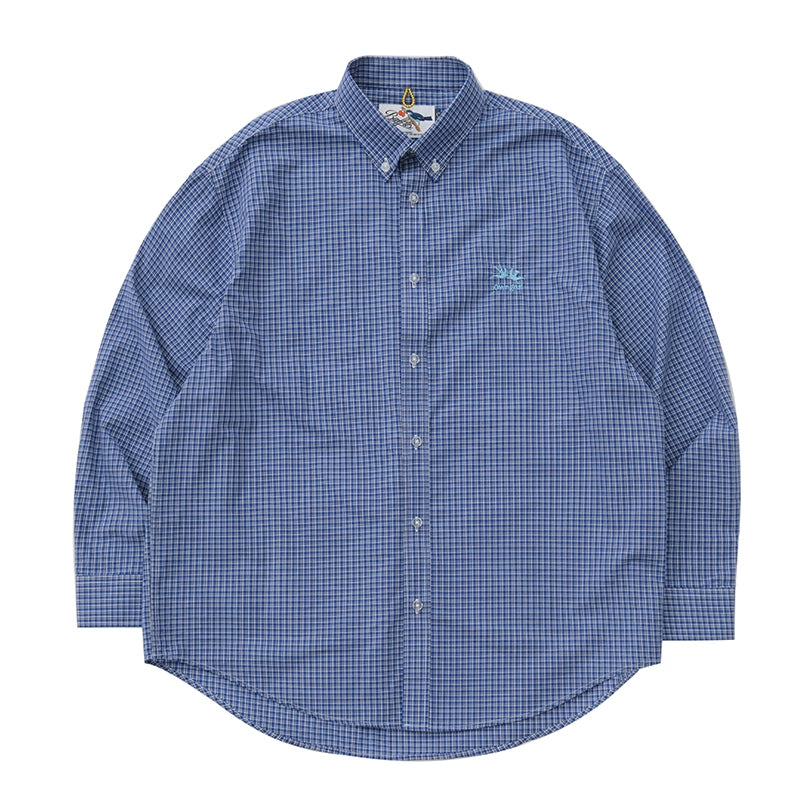 Battles Baseball Long Sleeve Checkered Shirt