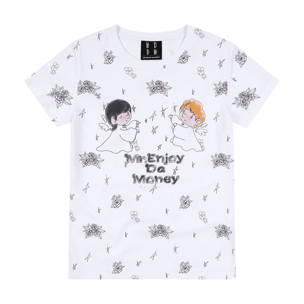 MEDM Casual Polka Dot Floral Versatile Tee