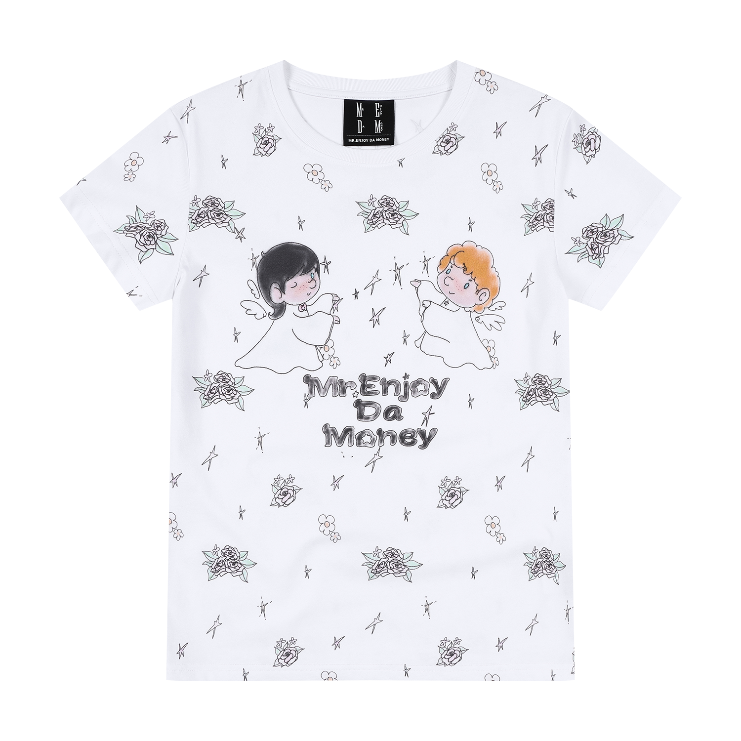 MEDM Casual Polka Dot Floral Versatile Tee