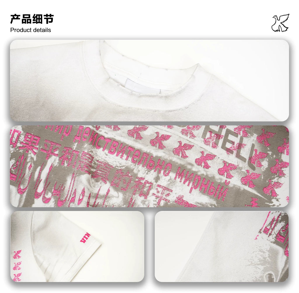 Vinkid Trendy Niche Hip Hop Versatile Tee