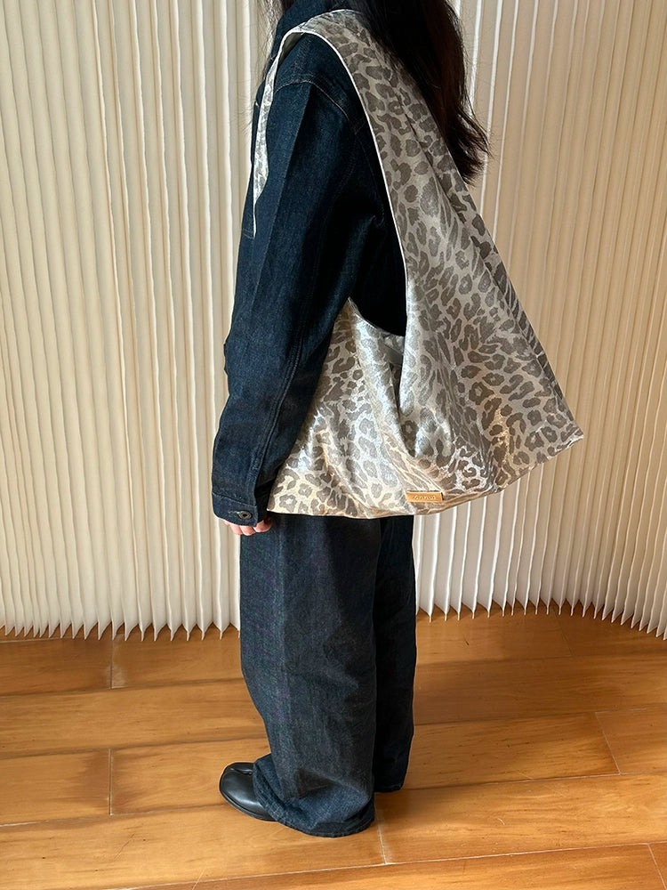 Ennui Cold Leopard Print Lazy Fashionable Shoulder Messenger Bag