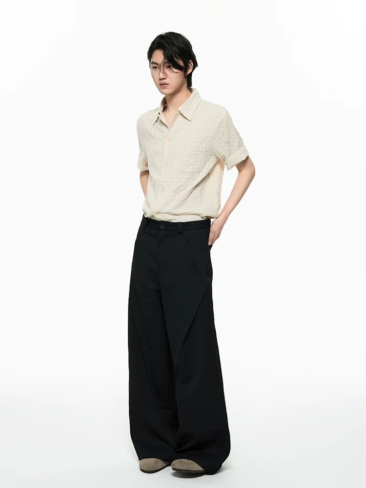 Borrowed Project Square Neck Short Sleeve Shirt