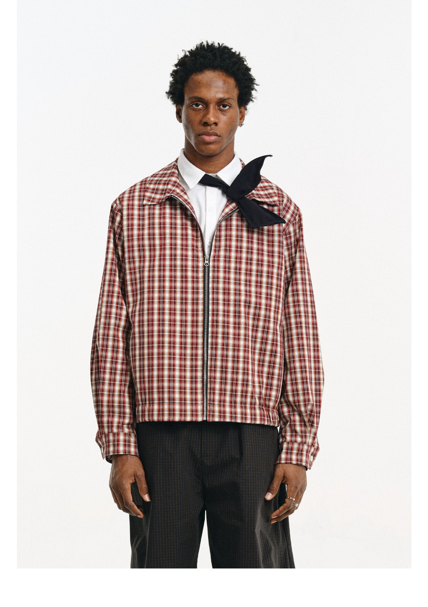 DIMC Casual Textured Plaid Jacket