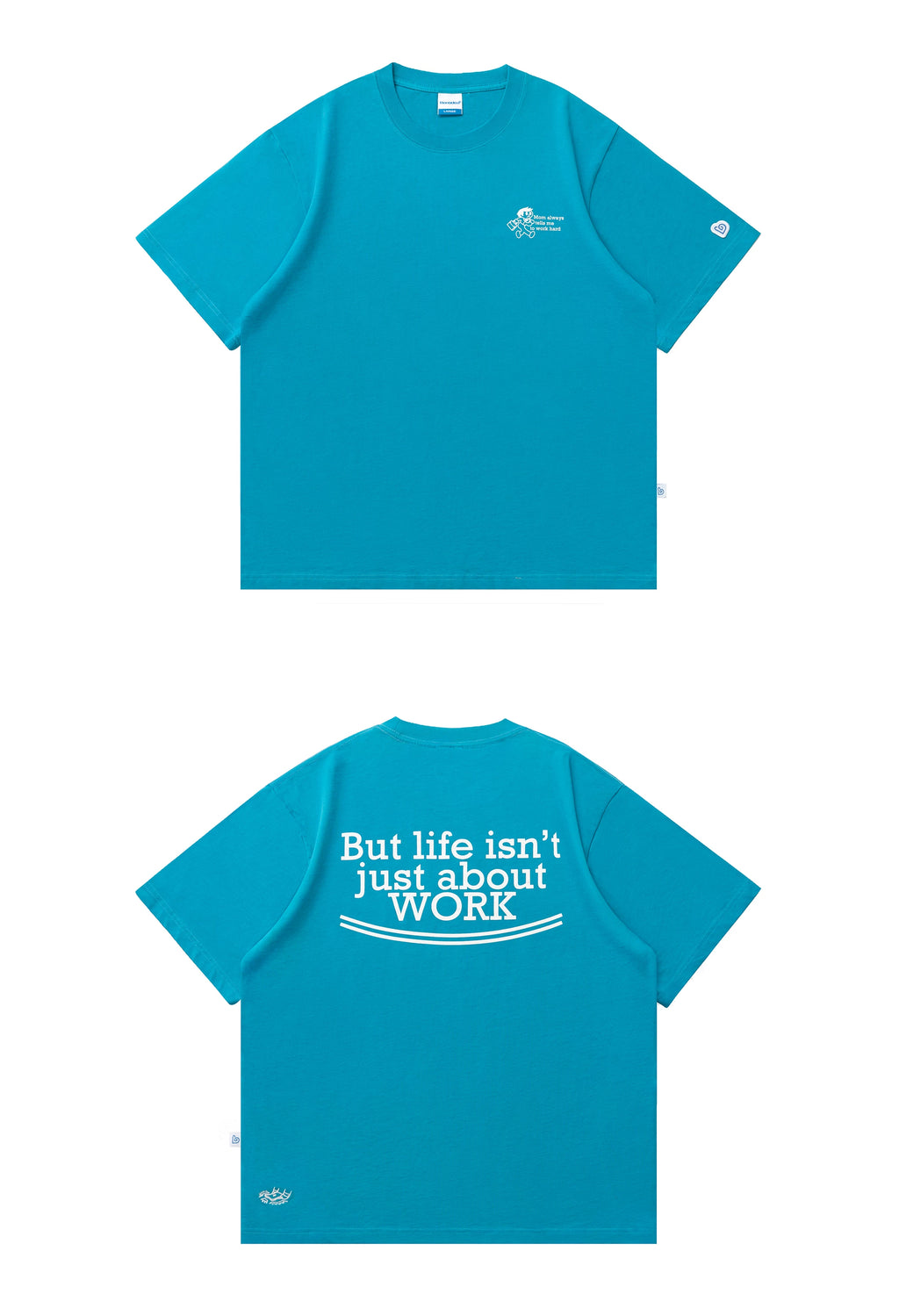 BENT IDEA Letter Print Casual Breathable Tee