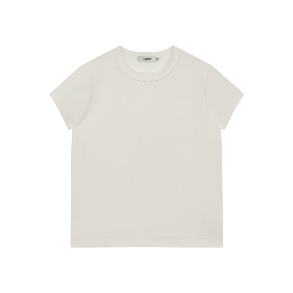 FUNKYFUN Front Shoulder Simple Loose Tee
