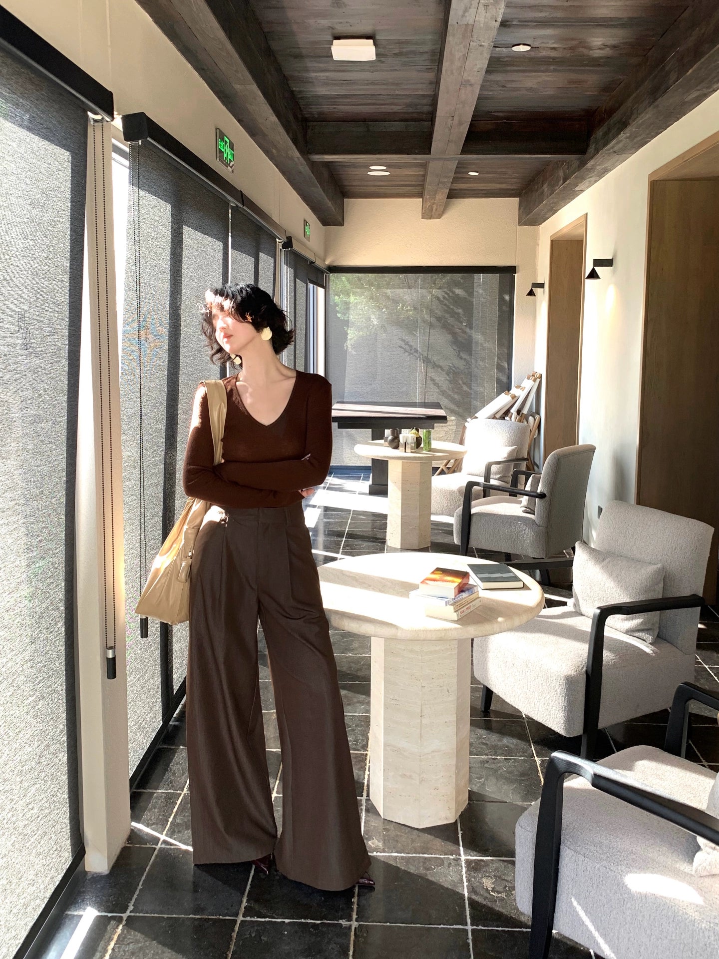 KELIFAN Vintage Loose Straight Wide Leg Pants