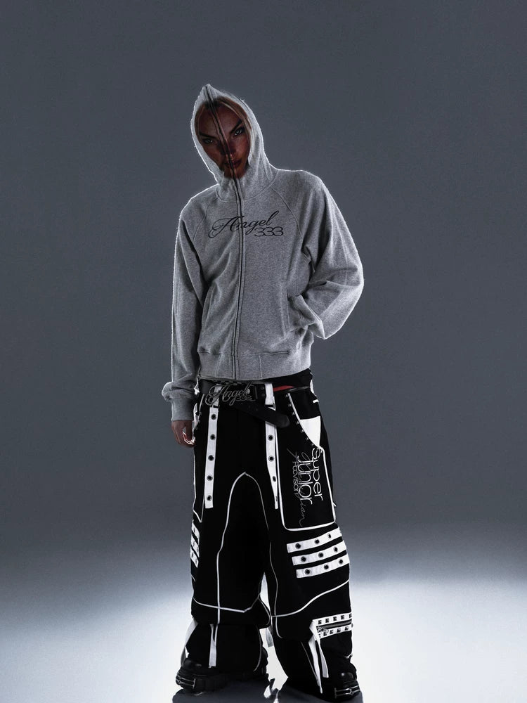 PCCVISION Hooded Cardigan Waist Jacket