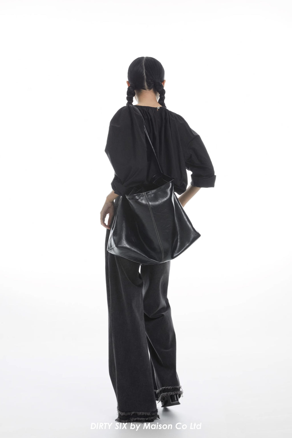 DirtySix Cow Leather Jill big pocket cowhide soft leather tote bag