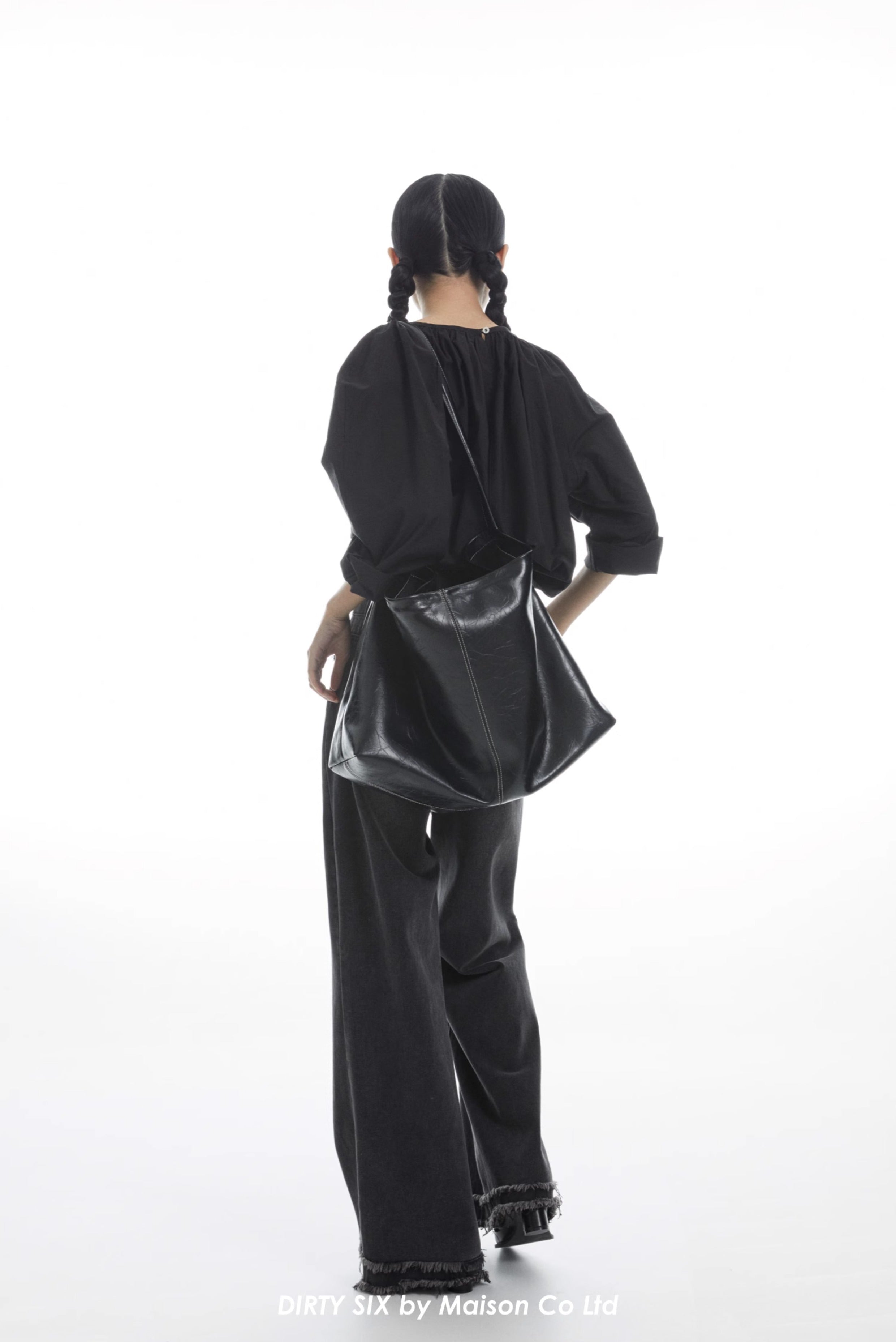 DirtySix Cow Leather Jill big pocket cowhide soft leather tote bag