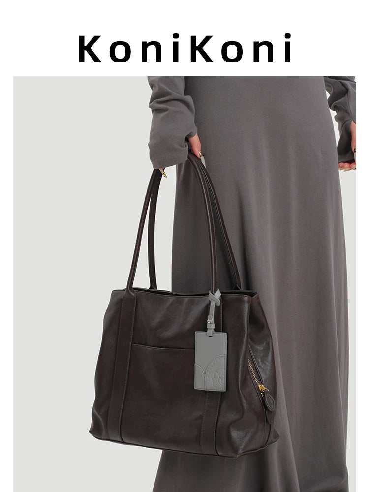KoniKoni Niche Shoulder Bag Underarm Large Bag