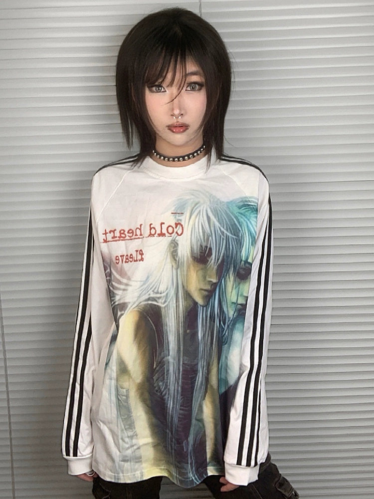 WEBBAR Y2k Video Game Character Long-sleeved Football Jersey