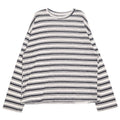RHOMEHOUSE Lazy Loose Drape Striped Long Sleeve