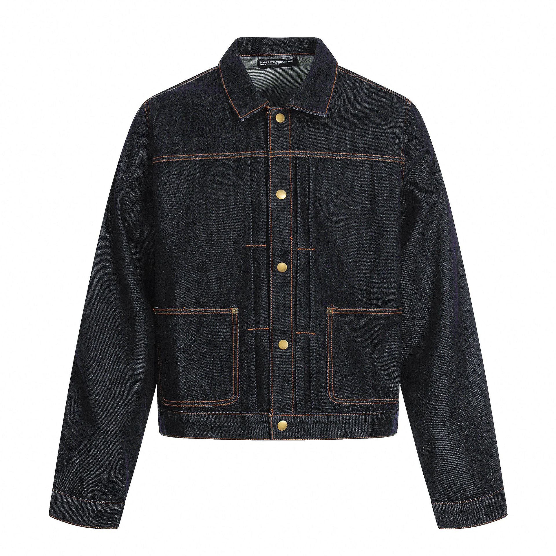 11KN Vintage Denim Lapel Jacket