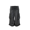 DoublePunch Low Waist Loose Seven-Point Overalls