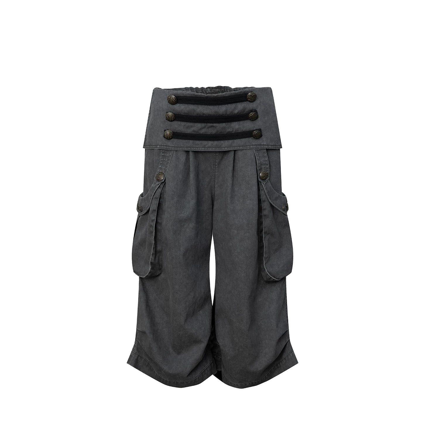 DoublePunch Low Waist Loose Seven-Point Overalls