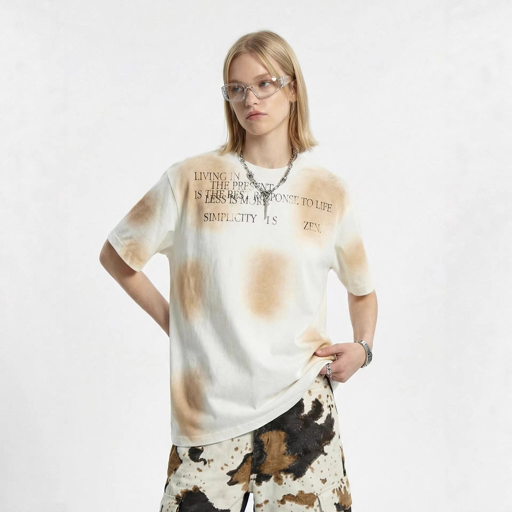 Inflation 305g Oversized Cotton Letter Short Sleeve Tee