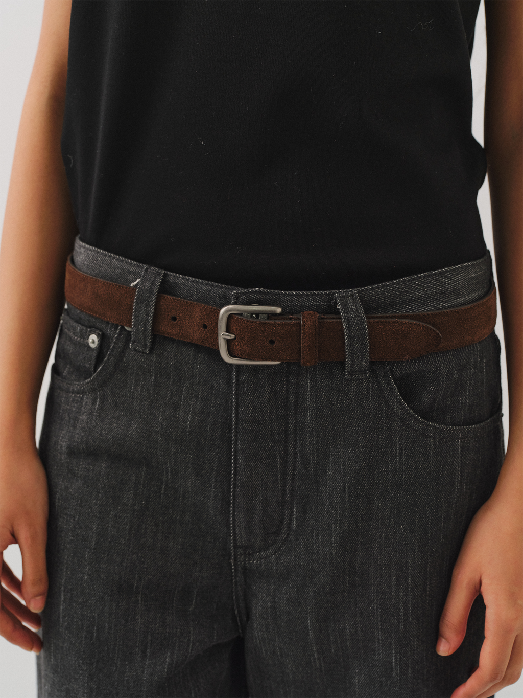 VLABMADE Simple Old Money Matte Suede Belt